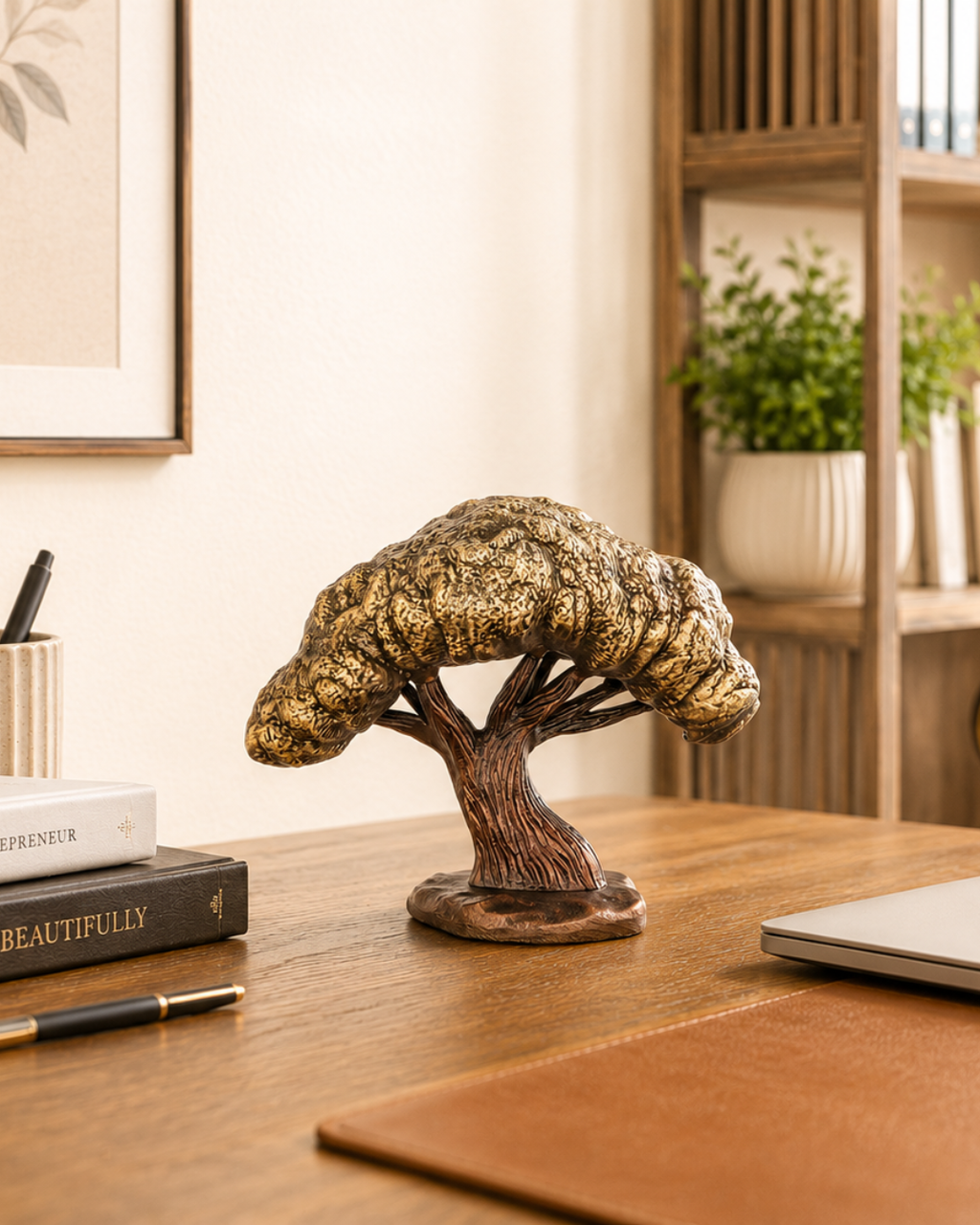 Taakshva Handcrafted Masterpiece Tree Sculpture for Elite Interiors Vintage Dual Tone Finish