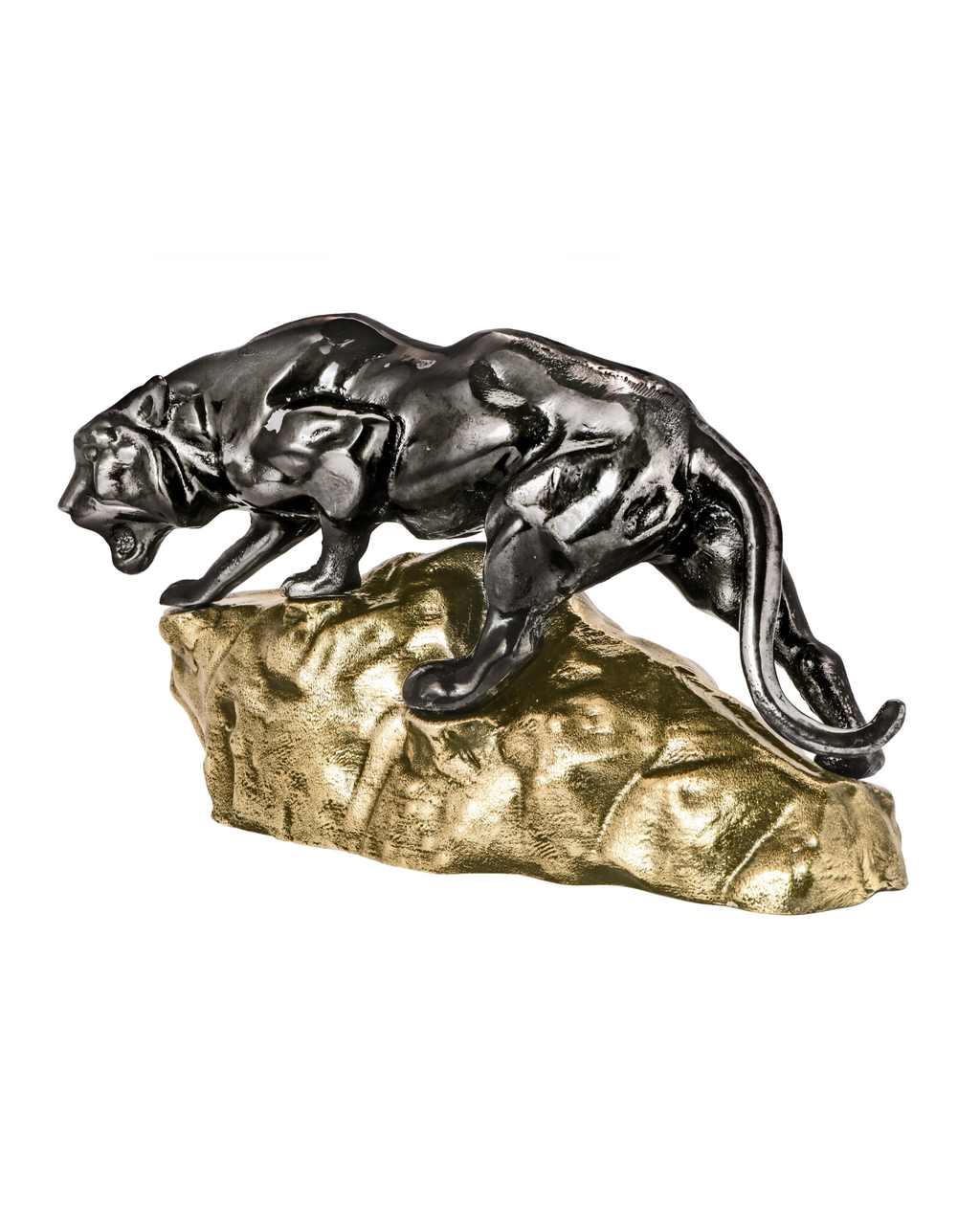 Handcrafted Royal Tiger Showpiece with Antique Base
