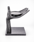 Handcrafted Open Palm Hand Silhouette with Granite Base