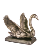 Handcrafted Artistic Swan Sculpture with Vintage Finish
