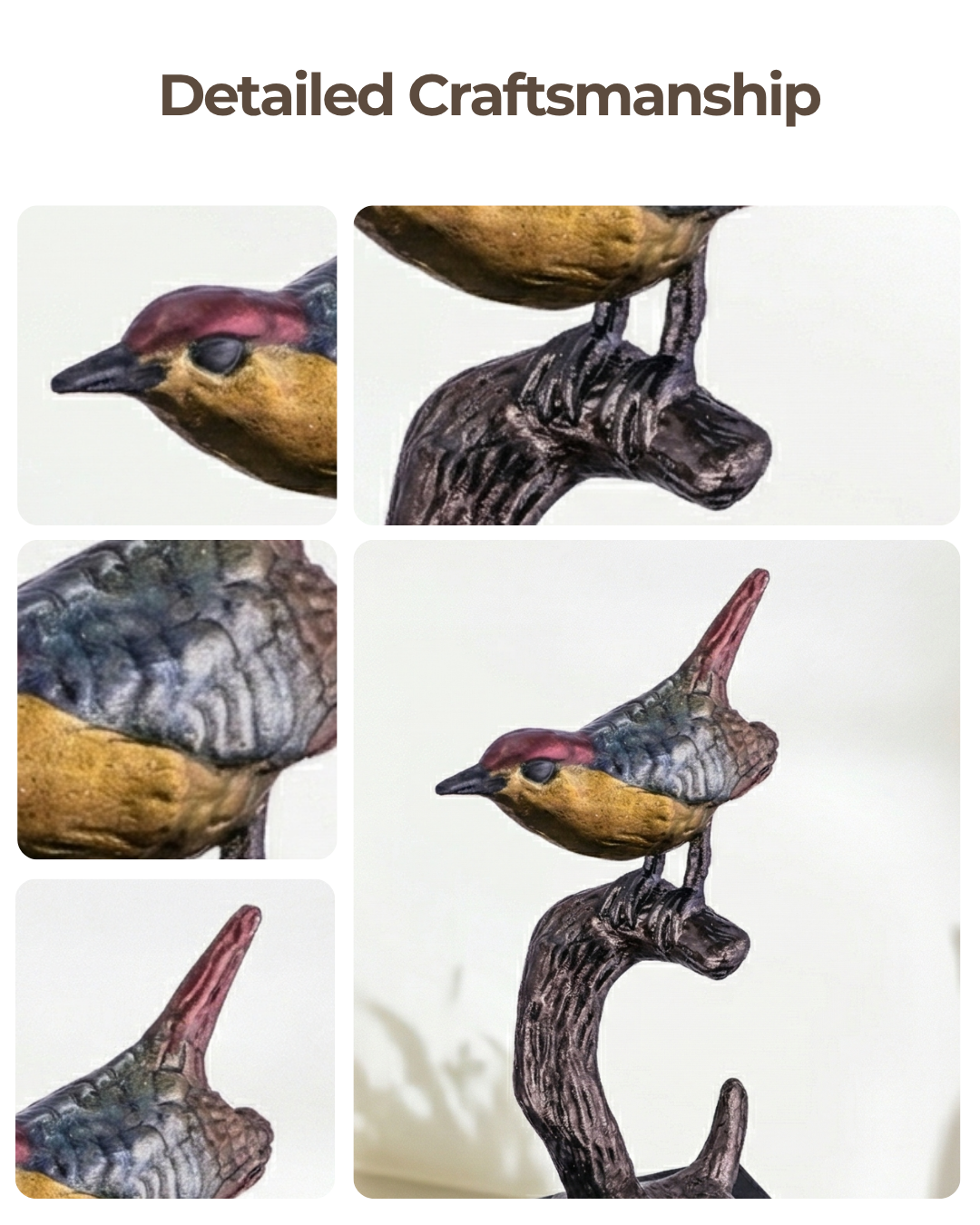 Hand-Finished Multi-Tonal Songbird Sculpture