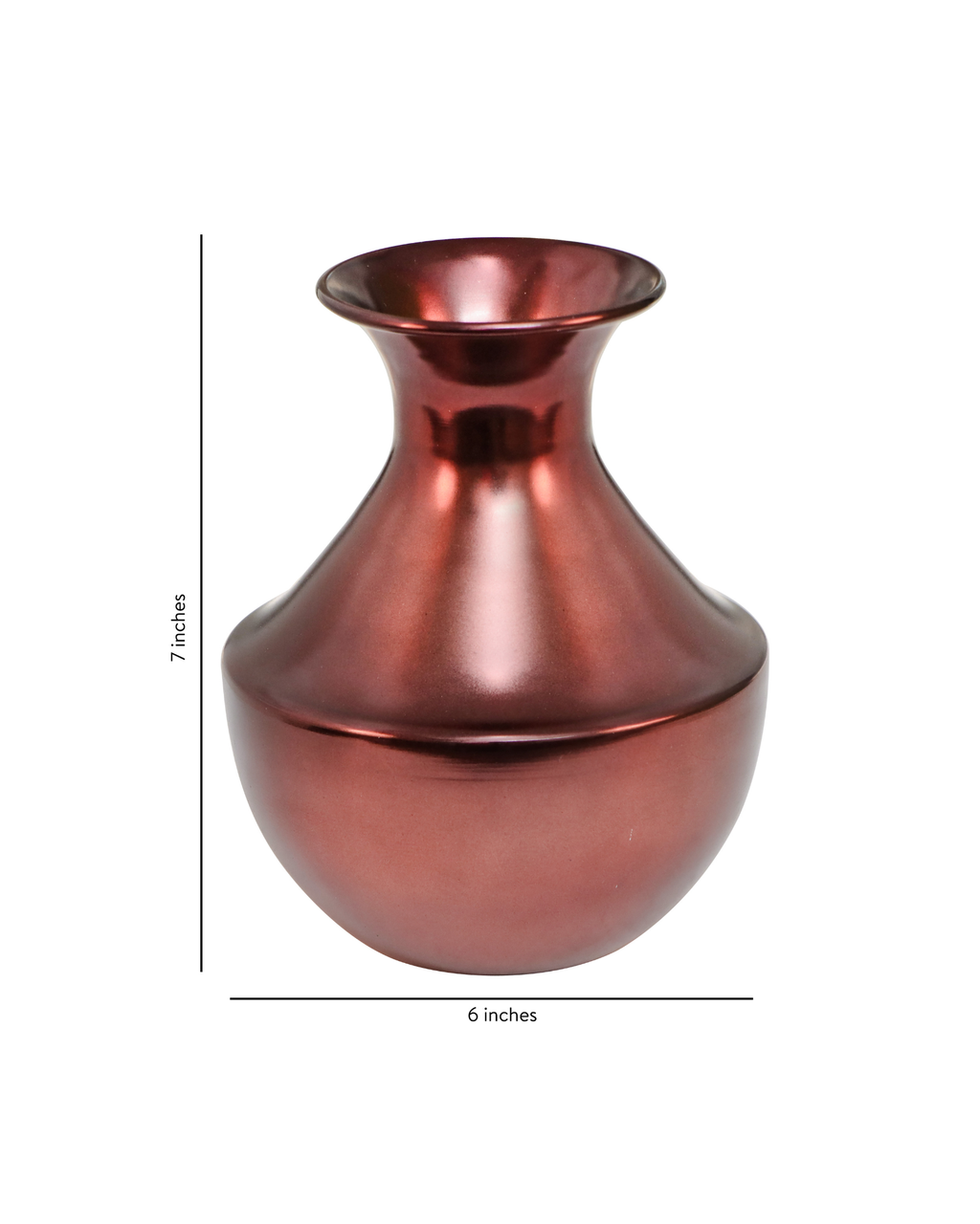 Handcrafted Polished Metallic Vase
