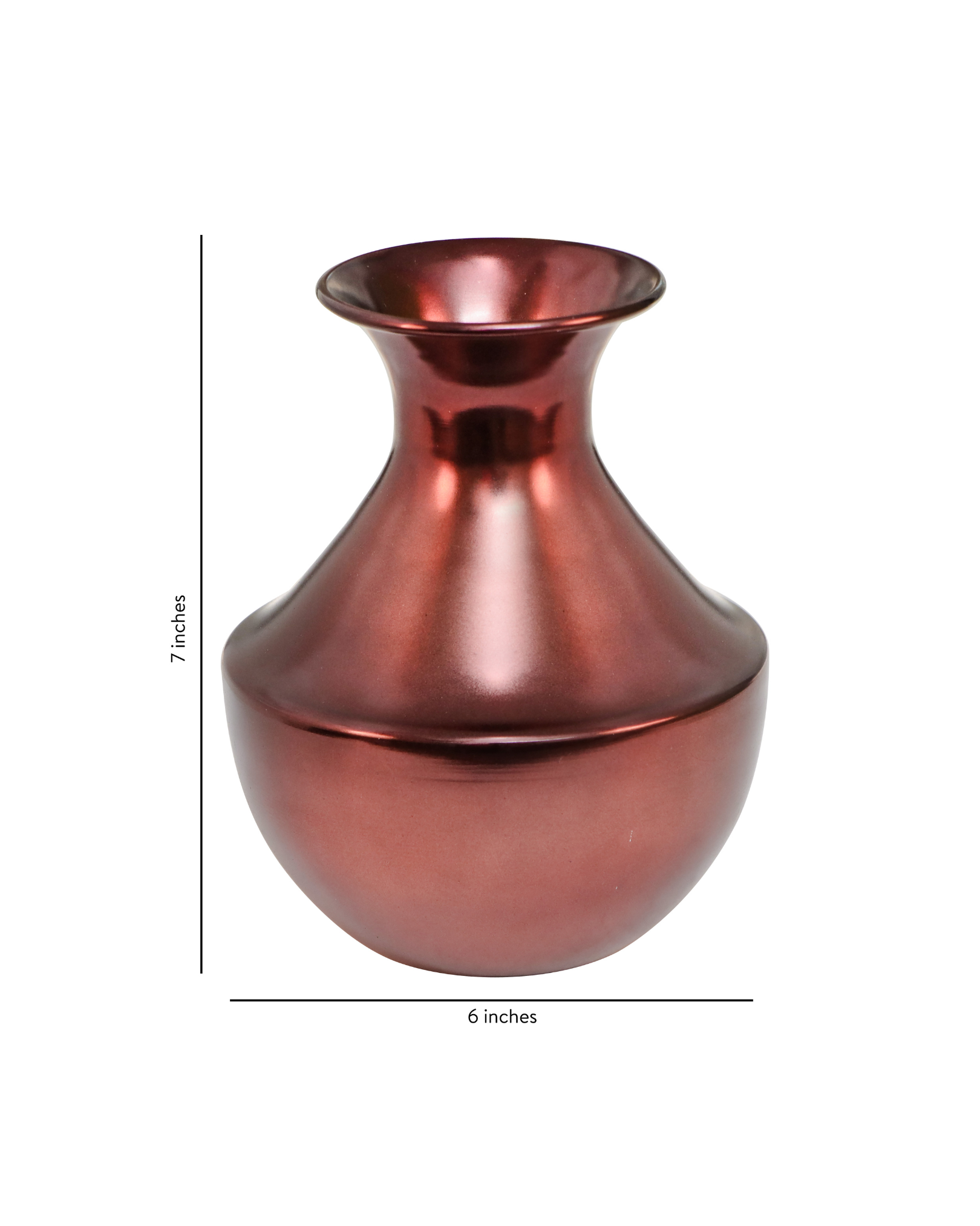 Handcrafted Polished Metallic Vase