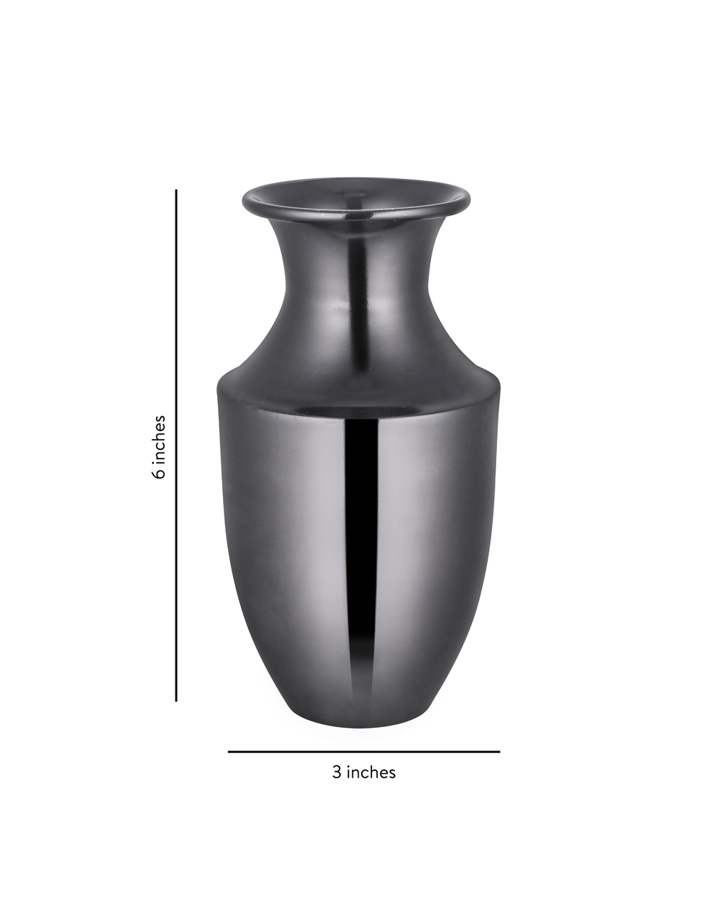 Handcrafted Glossy Black Bud Vase