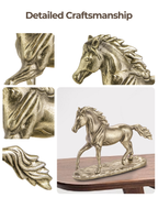 Handcrafted Majestic Horse Vintage Gold