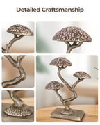 Handcrafted Artisan Cast Bonsai Object with Antiqued Finish