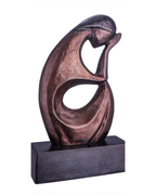 Handcrafted Prayerful Spirit Sculpture (Handpainted)