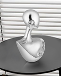 Handcrafted Sleek Minimalist Chrome Reflection lady Bust
