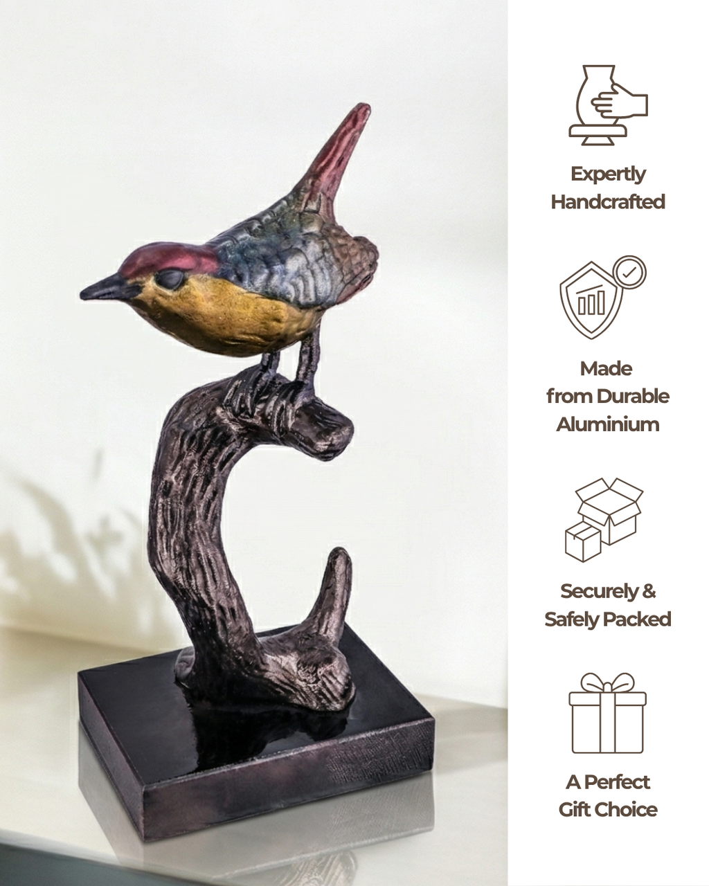 Hand-Finished Multi-Tonal Songbird Sculpture