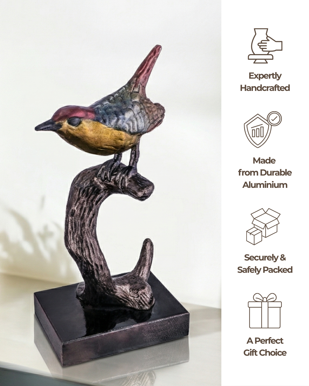 Hand-Finished Multi-Tonal Songbird Sculpture