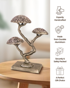 Handcrafted Artisan Cast Bonsai Object with Antiqued Finish