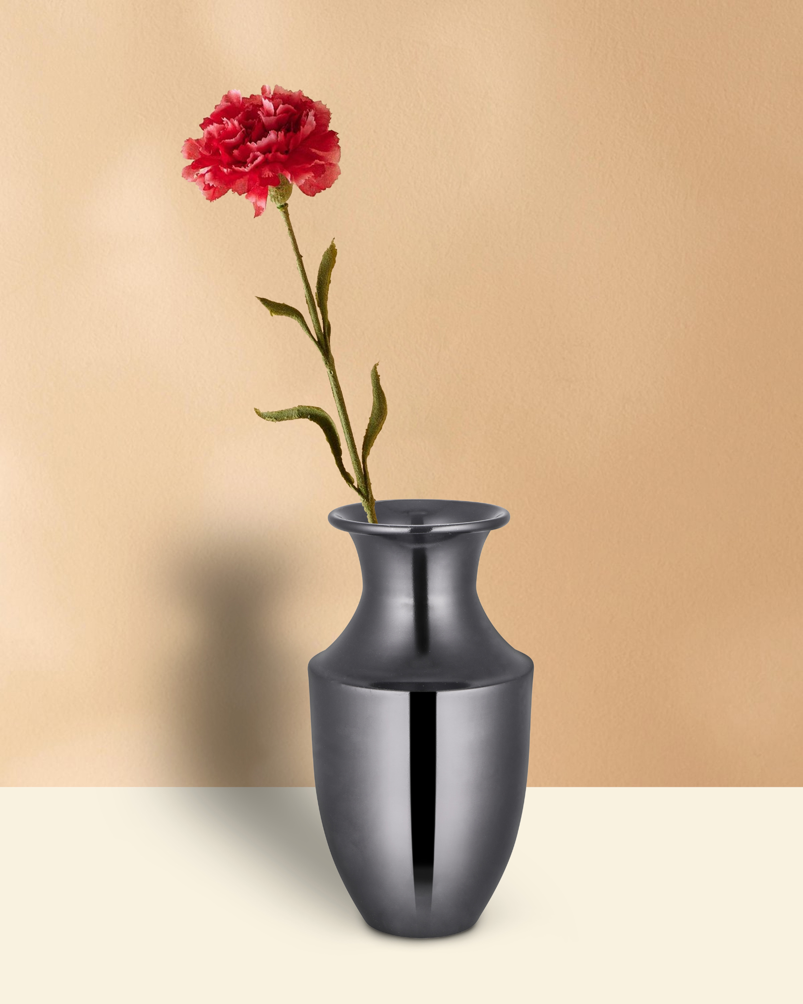 Handcrafted Glossy Black Bud Vase