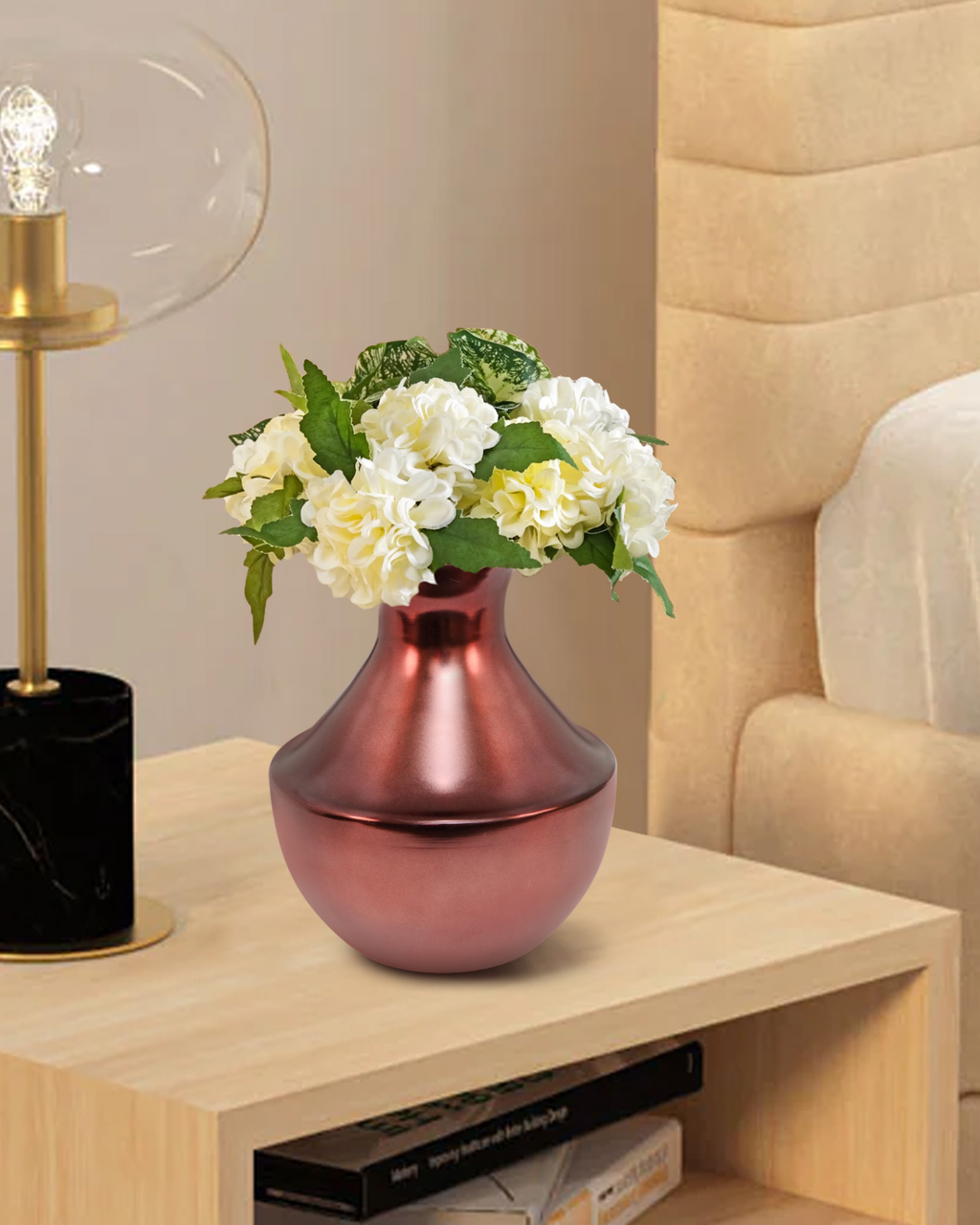 Handcrafted Polished Metallic Vase
