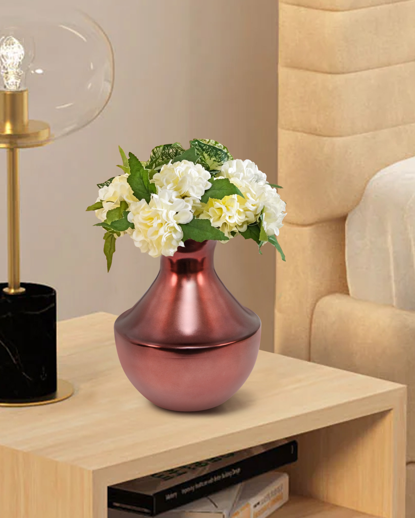 Handcrafted Polished Metallic Vase