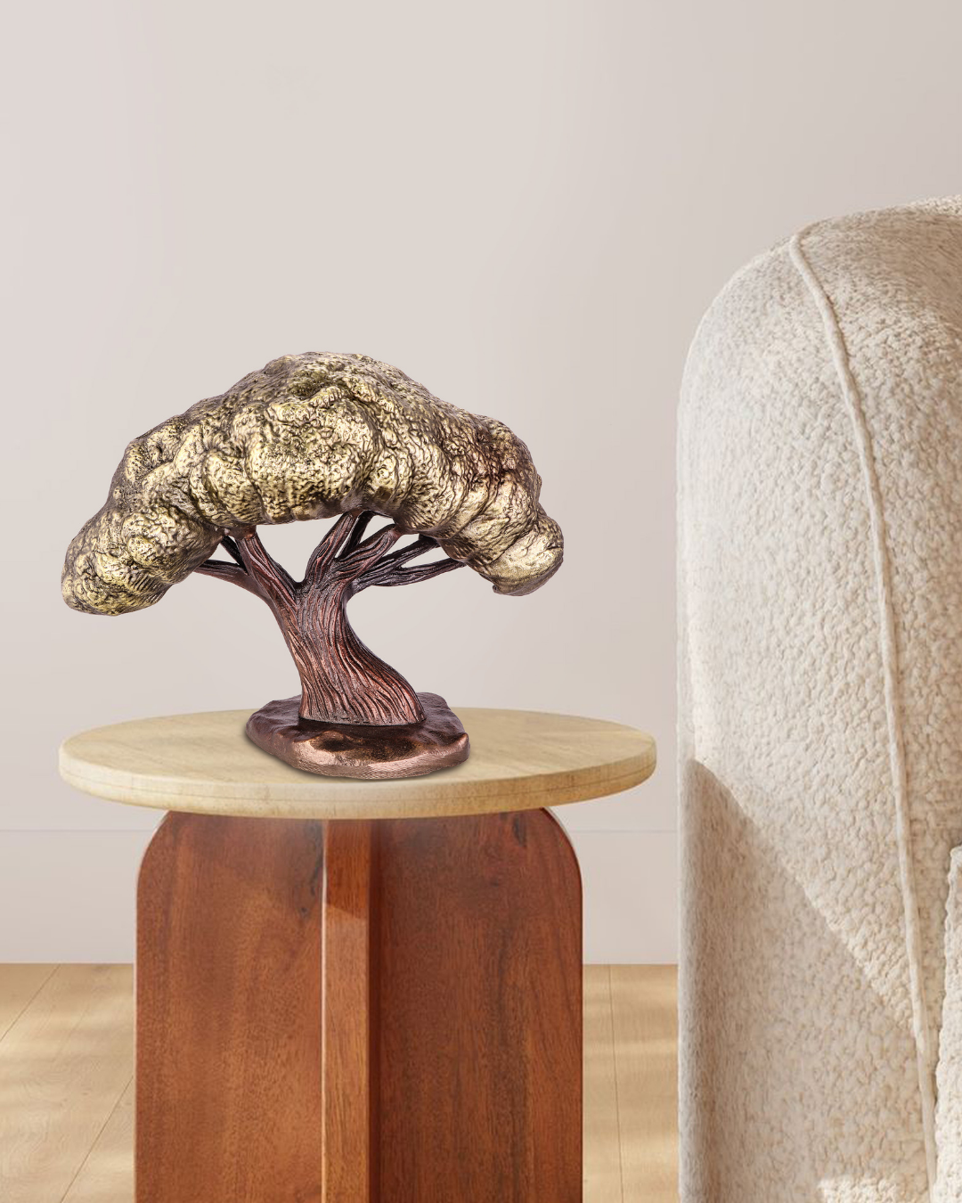 Taakshva Handcrafted Masterpiece Tree Sculpture for Elite Interiors Vintage Dual Tone Finish