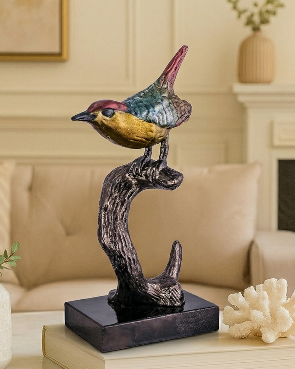 Hand-Finished Multi-Tonal Songbird Sculpture
