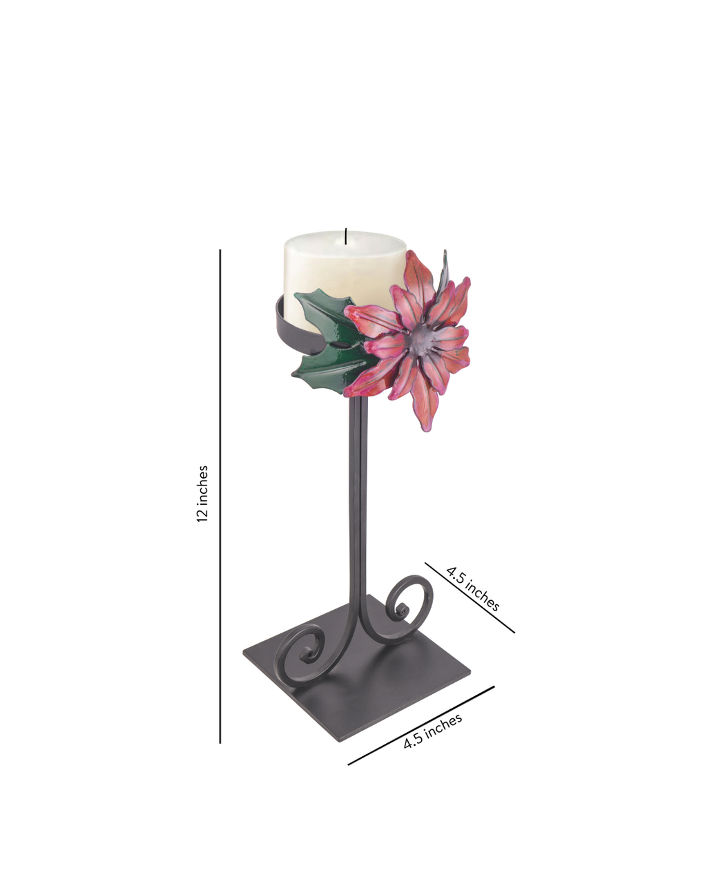 Taakshva Handcrafted Floral Candle Holder