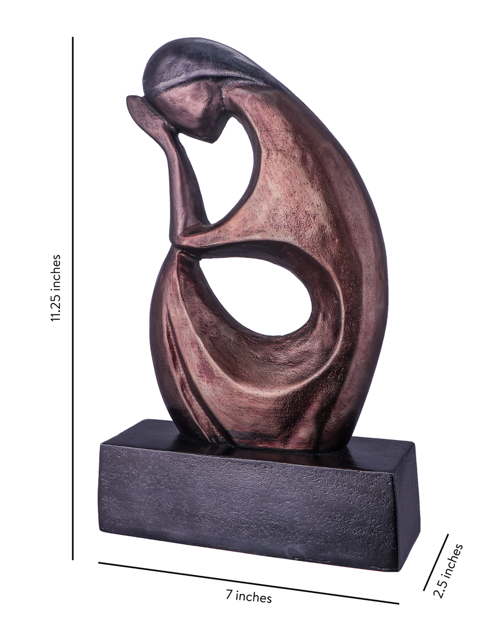 Handcrafted Prayerful Spirit Sculpture (Handpainted)