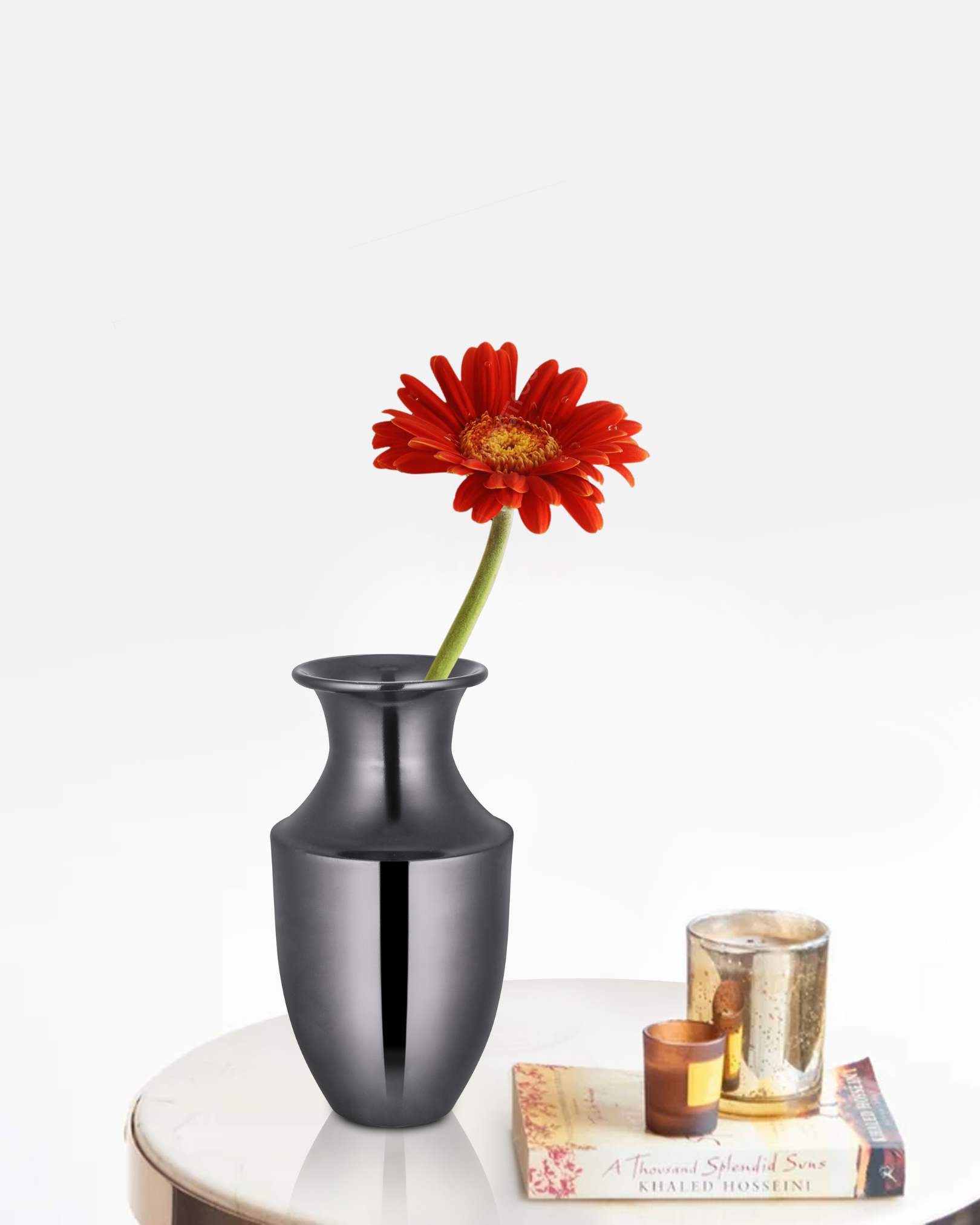Handcrafted Glossy Black Bud Vase