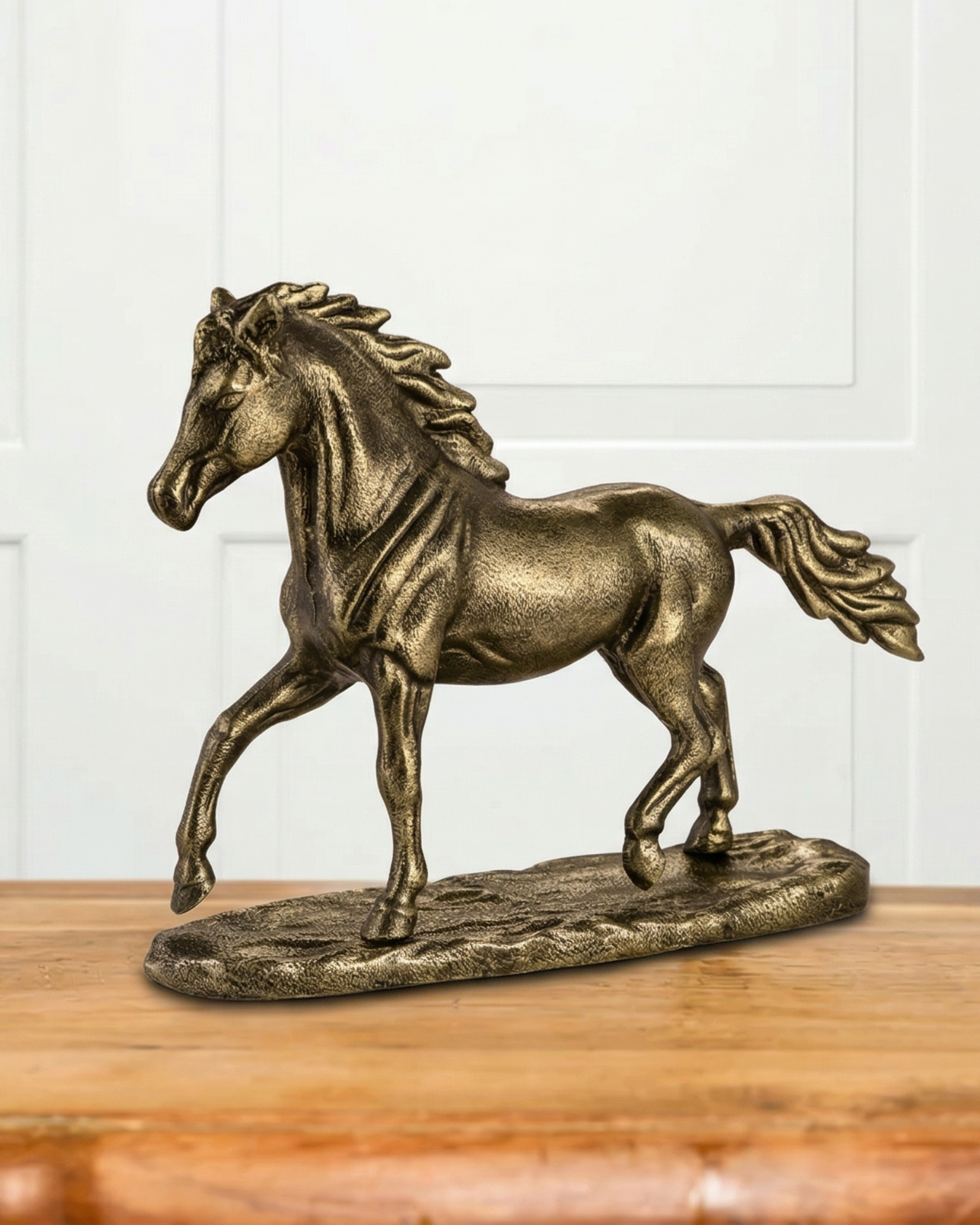 Handcrafted Majestic Horse Vintage Gold