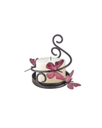 Taakshva Handcrafted Butterfly Candle Holder black matte finish
