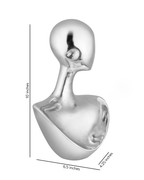 Handcrafted Sleek Minimalist Chrome Reflection lady Bust