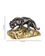 Handcrafted Royal Tiger Showpiece with Antique Base
