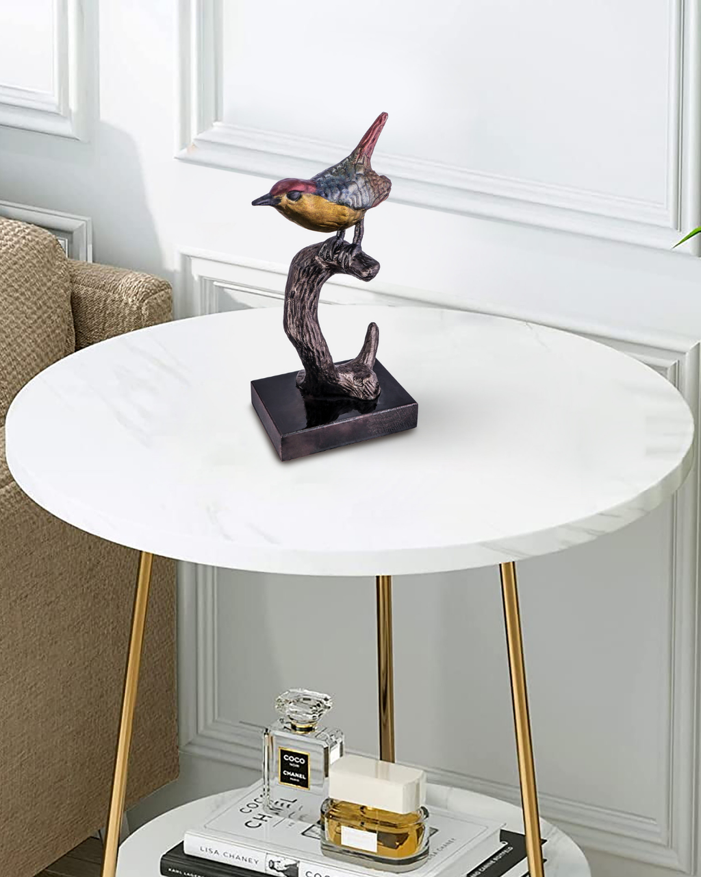 Hand-Finished Multi-Tonal Songbird Sculpture
