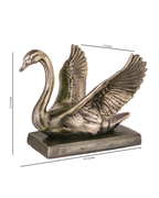 Handcrafted Artistic Swan Sculpture with Vintage Finish