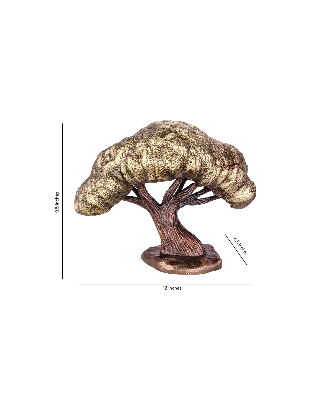 Taakshva Handcrafted Masterpiece Tree Sculpture for Elite Interiors Vintage Dual Tone Finish