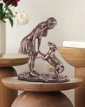 Handcrafted Lady with the Noble Companion Sculpture