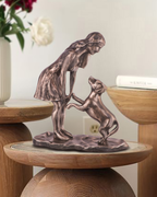 Handcrafted Lady with the Noble Companion Sculpture