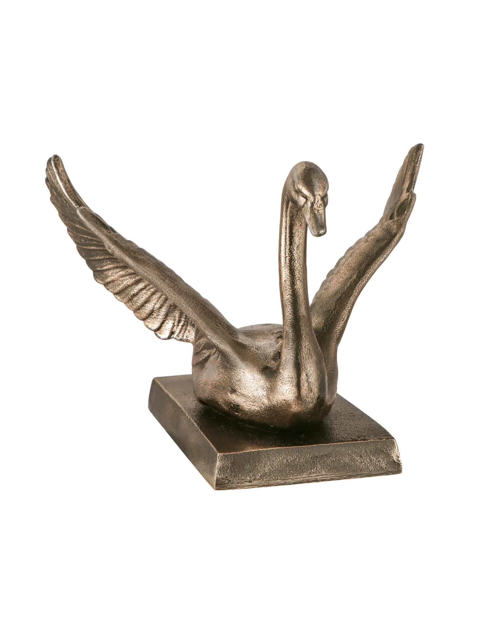 Handcrafted Artistic Swan Sculpture with Vintage Finish