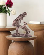 Handcrafted Lady with the Noble Companion Sculpture