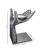 Handcrafted Open Palm Hand Silhouette with Granite Base