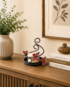 Taakshva Handcrafted Butterfly Candle Holder black matte finish