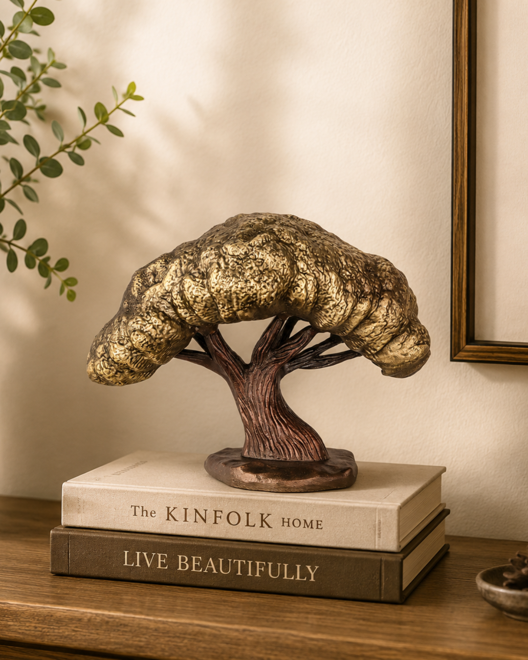 Taakshva Handcrafted Masterpiece Tree Sculpture for Elite Interiors Vintage Dual Tone Finish