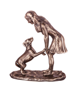 Handcrafted Lady with the Noble Companion Sculpture