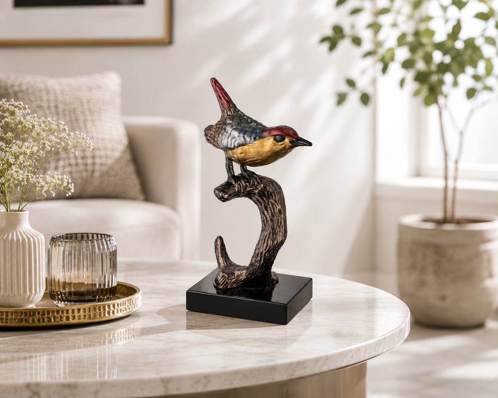 Hand-Finished Multi-Tonal Songbird Sculpture