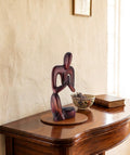 Taakshva Handcrafted Vintage Bronze Abstract Greeting Human Sculpture