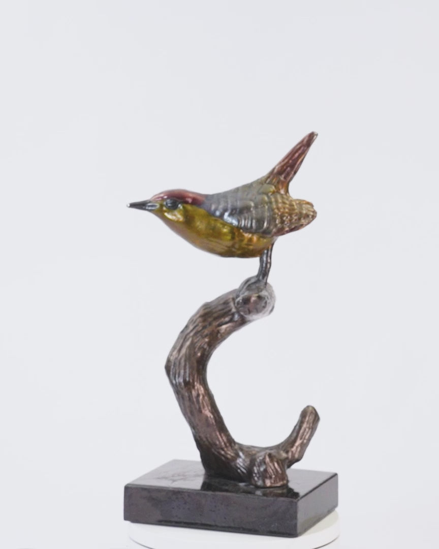 Hand-Finished Multi-Tonal Songbird Sculpture