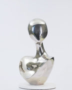 Handcrafted Sleek Minimalist Chrome Reflection lady Bust