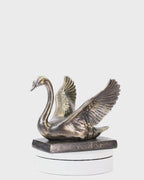 Handcrafted Artistic Swan Sculpture with Vintage Finish