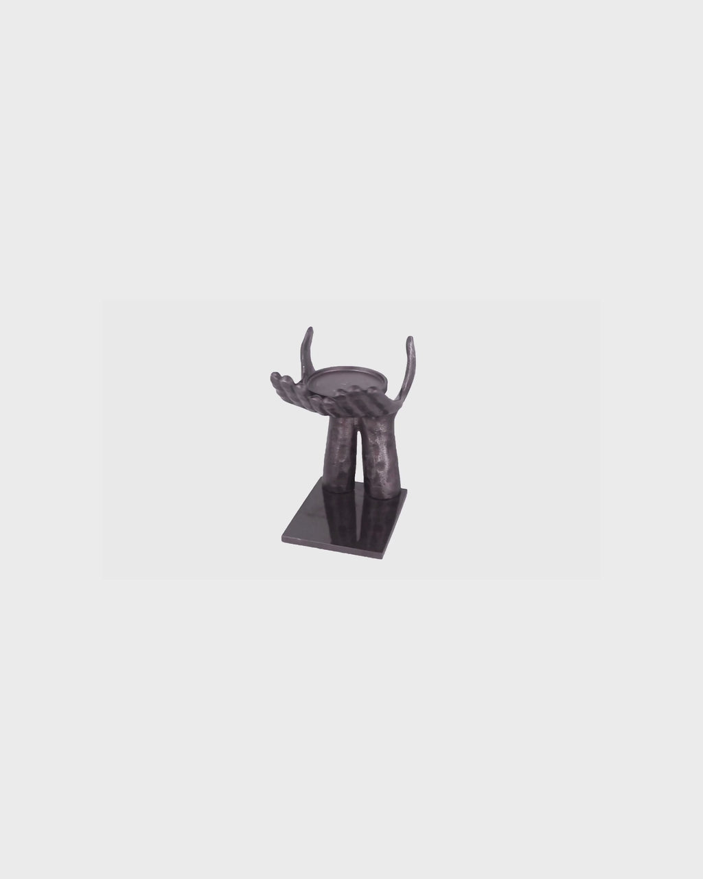Handcrafted Open Palm Hand Silhouette with Granite Base